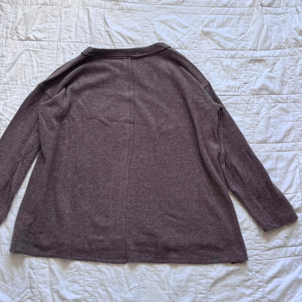 Zenana basic pullover sweater womens M  capsule quiet luxury parisian neutral - Picture 7 of 8